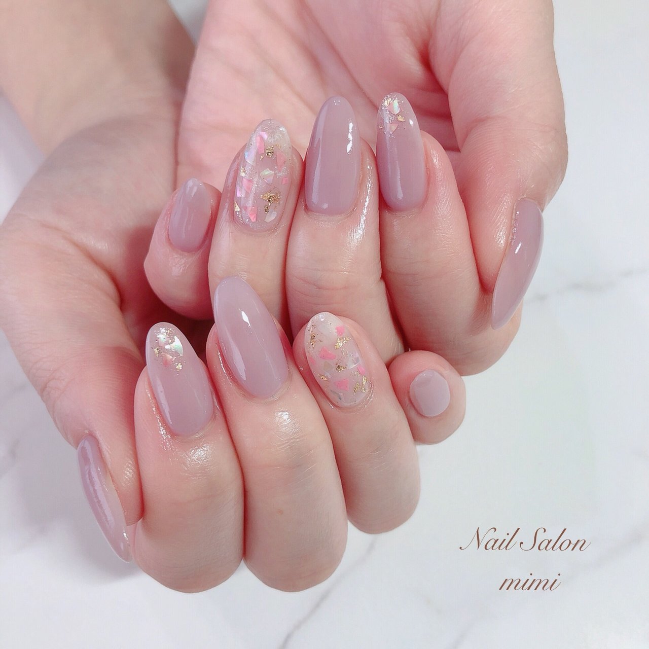 オールシーズン オフィス ブライダル パーティー シンプル Nail Salon Mimiのネイルデザイン No ネイルブック