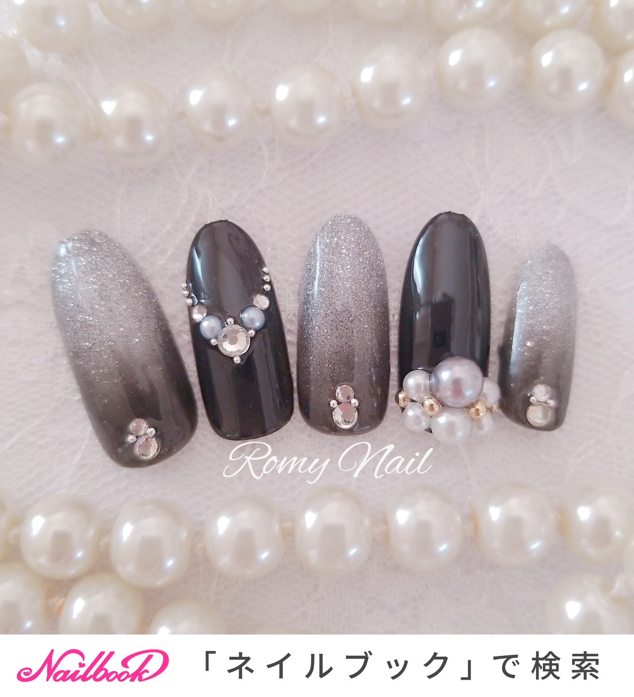 人気順 黒グラデーションのネイルデザイン ネイルブック