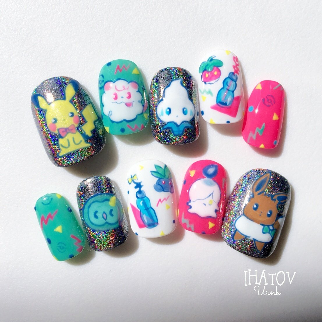 夏 オールシーズン ライブ ハンド ラメ Ihatov Nailarts のネイルデザイン No 3717802 ネイルブック