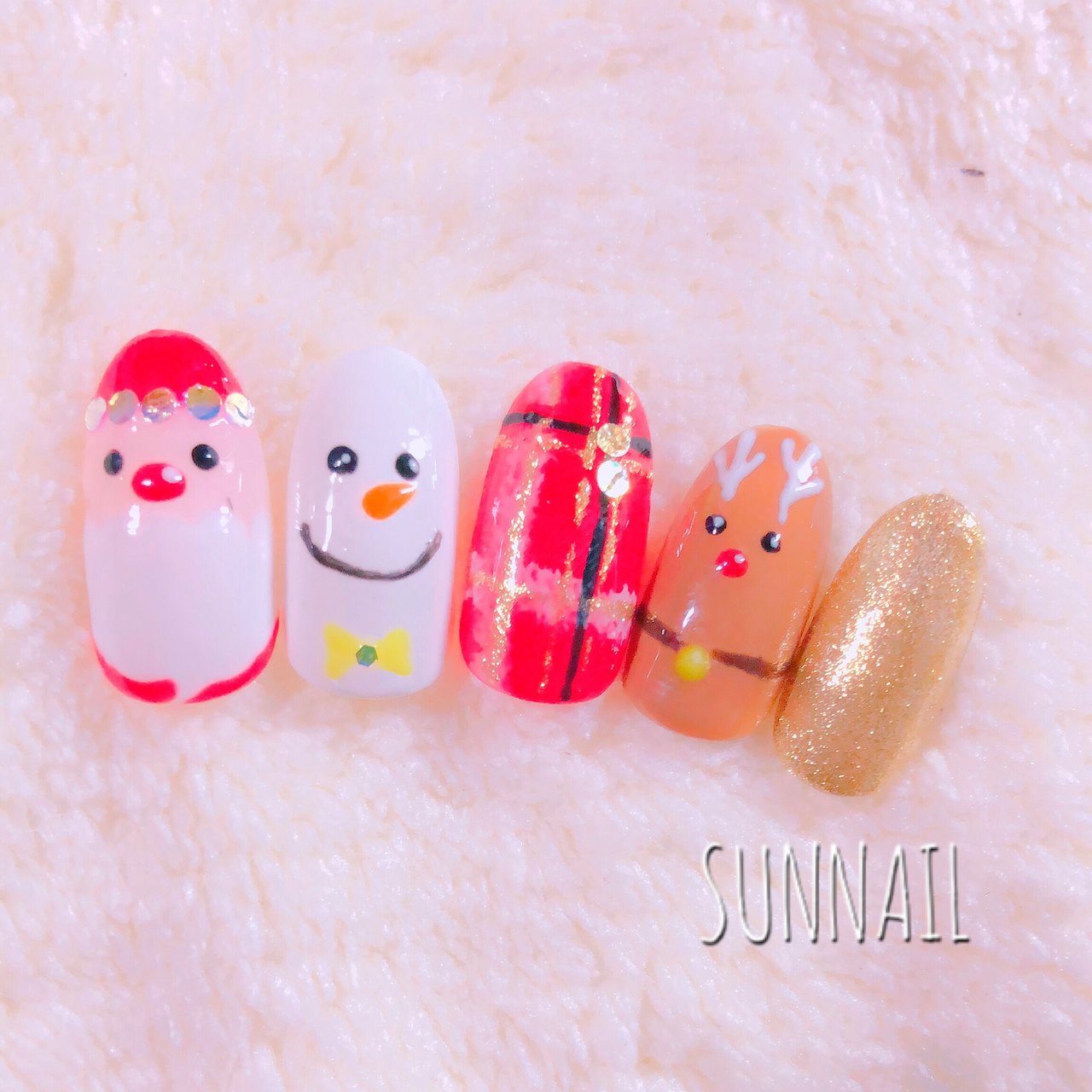 冬 クリスマス パーティー ハンド ワンカラー Sunnailのネイルデザイン No ネイルブック