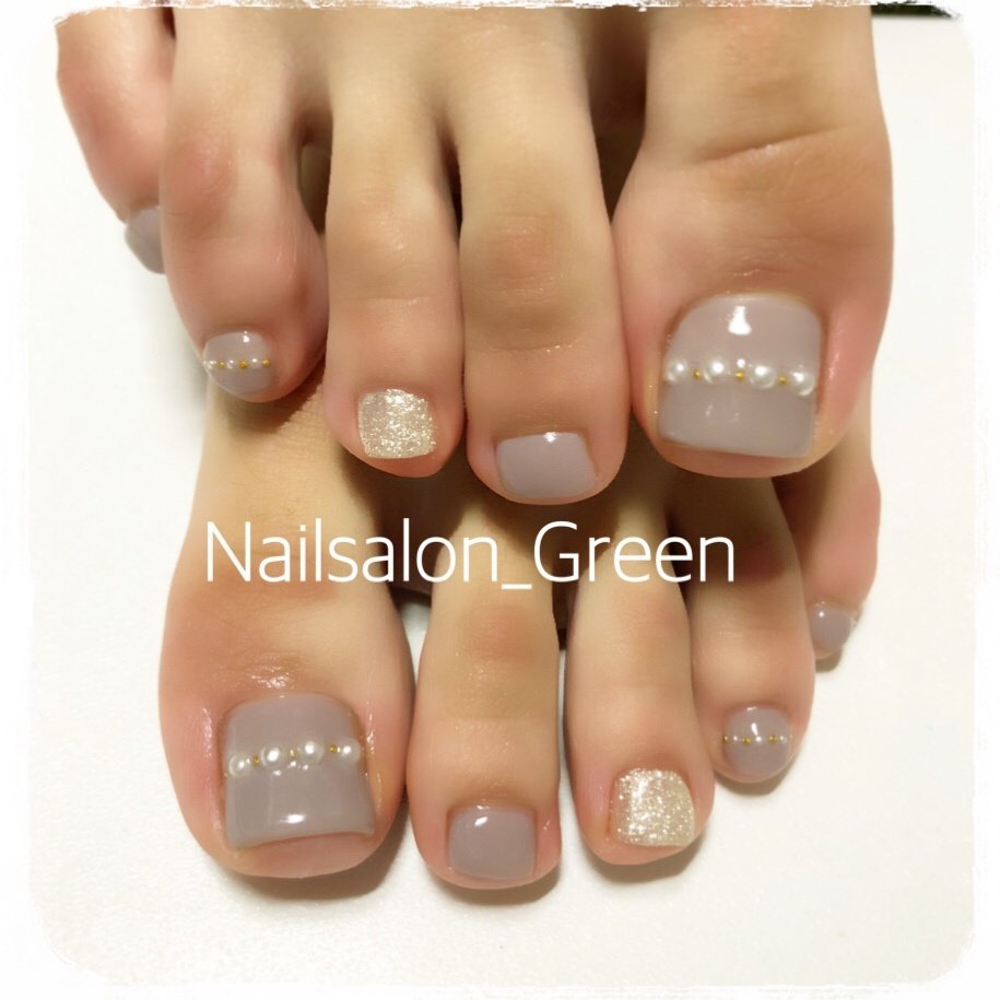 秋 冬 オールシーズン 旅行 フット Nailsalon Greenのネイルデザイン No ネイルブック