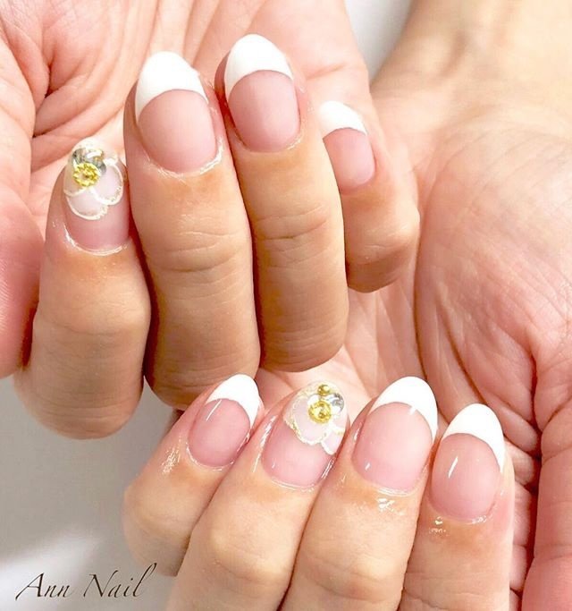 オールシーズン ブライダル ハンド シンプル フレンチ Ann Nailのネイルデザイン No ネイルブック