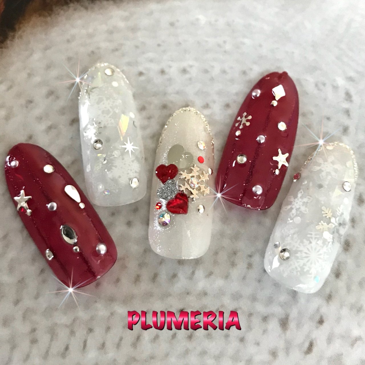 冬 クリスマス デート 女子会 ハンド Plumeria 隠れ家サロンプルメリア のネイルデザイン No ネイルブック
