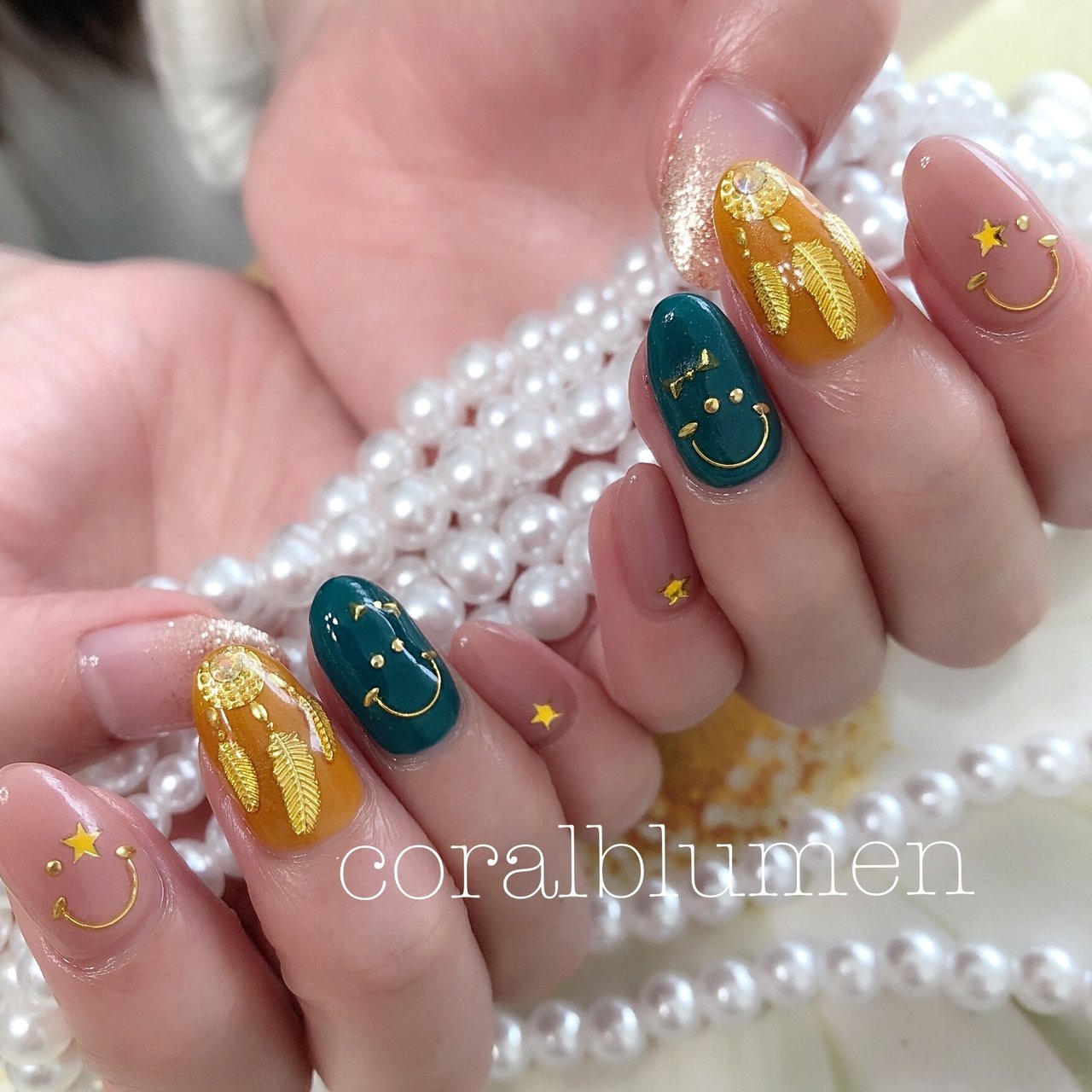 冬 オールシーズン オフィス 女子会 ハンド Coralblumenのネイルデザイン No ネイルブック