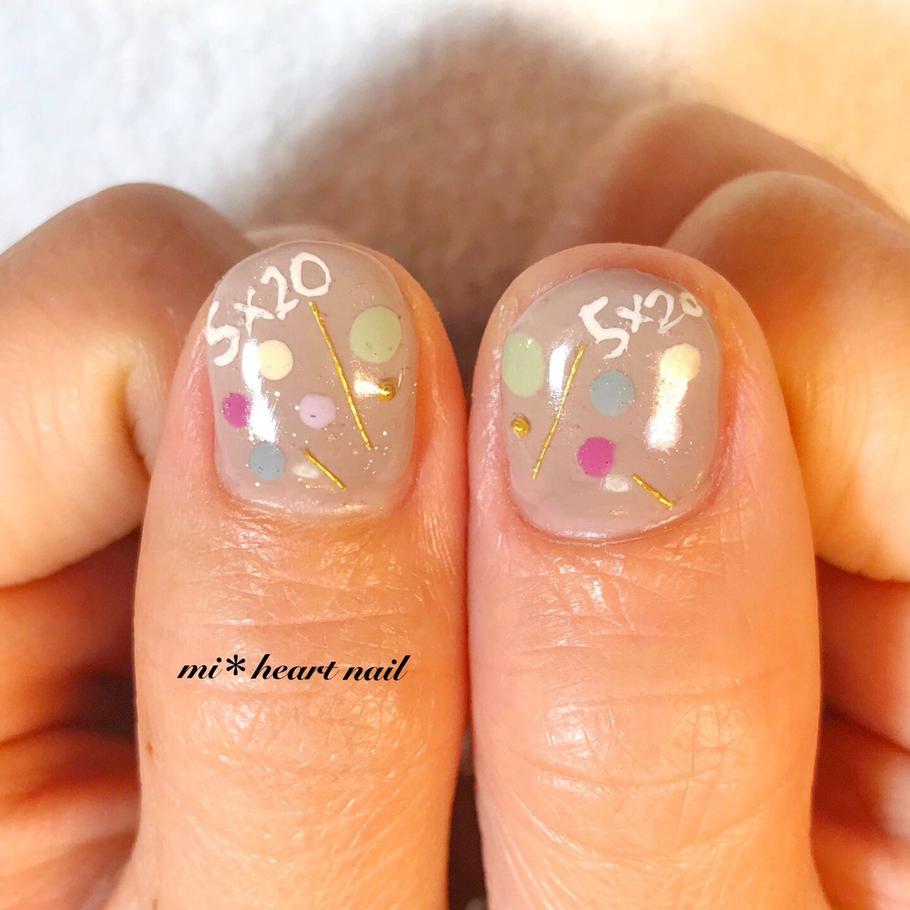 ライブ ハンド ショート スモーキー ジェル Mi Heart Nailのネイルデザイン No ネイルブック