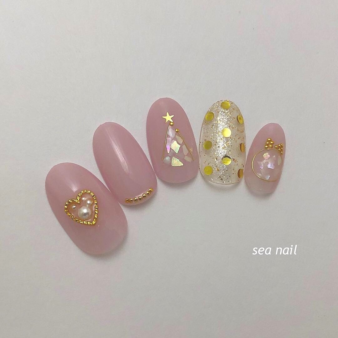 冬 お正月 クリスマス ハンド シンプル Meri Nail のネイルデザイン No ネイルブック