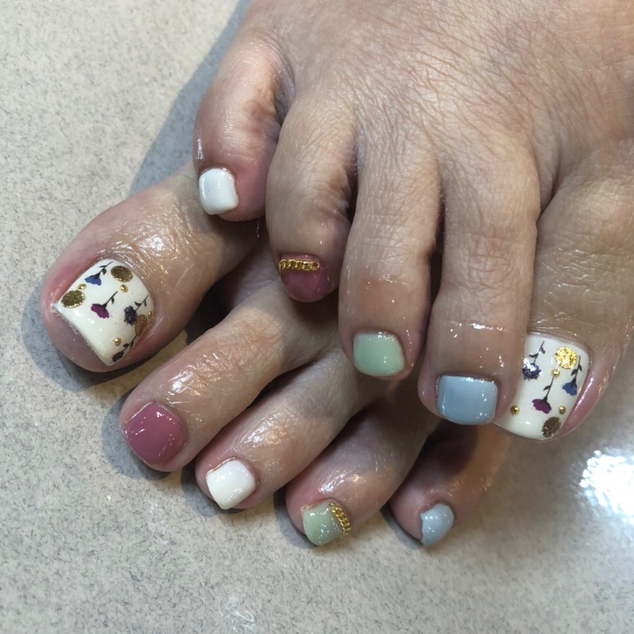 オールシーズン フット ペディキュア お客様 Nanonaildesignのネイルデザイン No ネイルブック