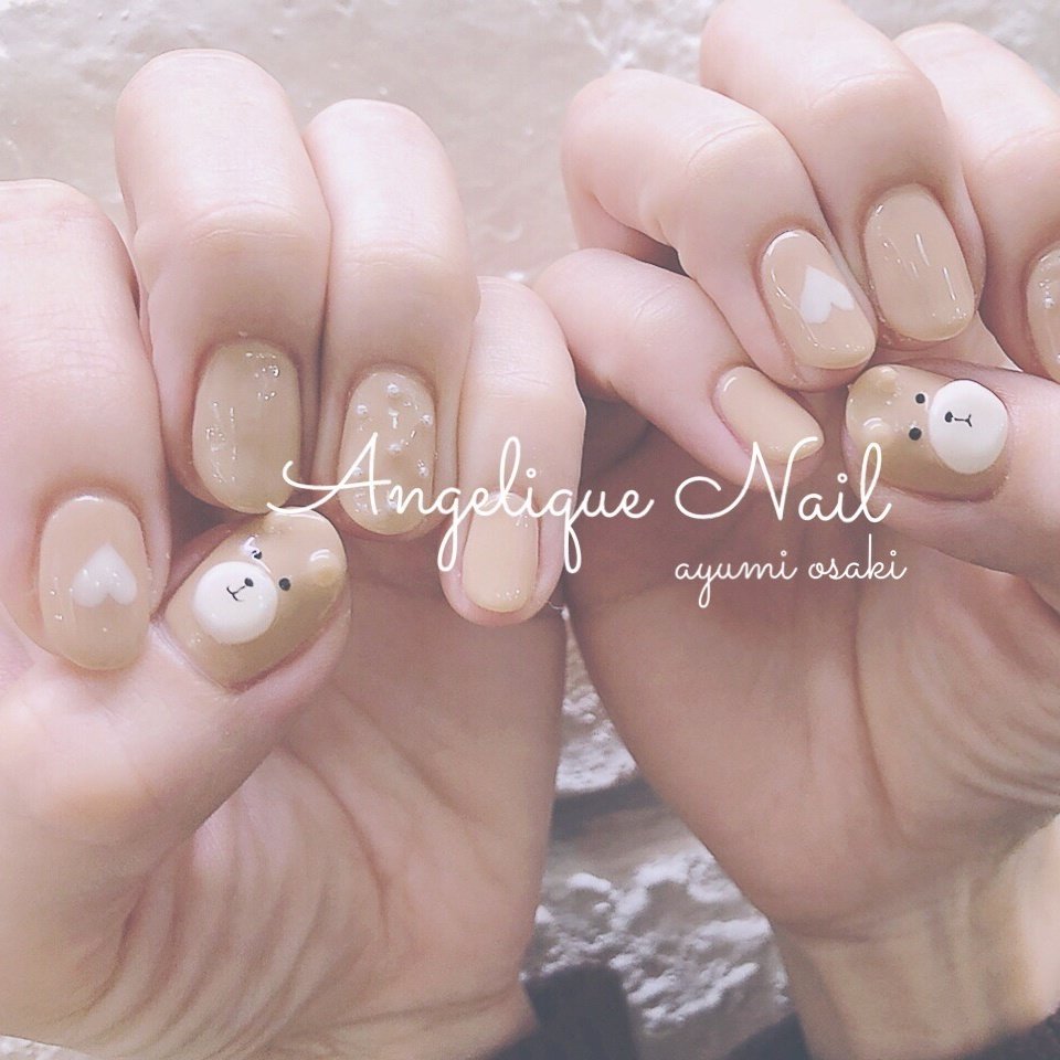 オールシーズン ハンド シンプル キャラクター 3d Angelique Nail Ayumiのネイルデザイン No ネイルブック