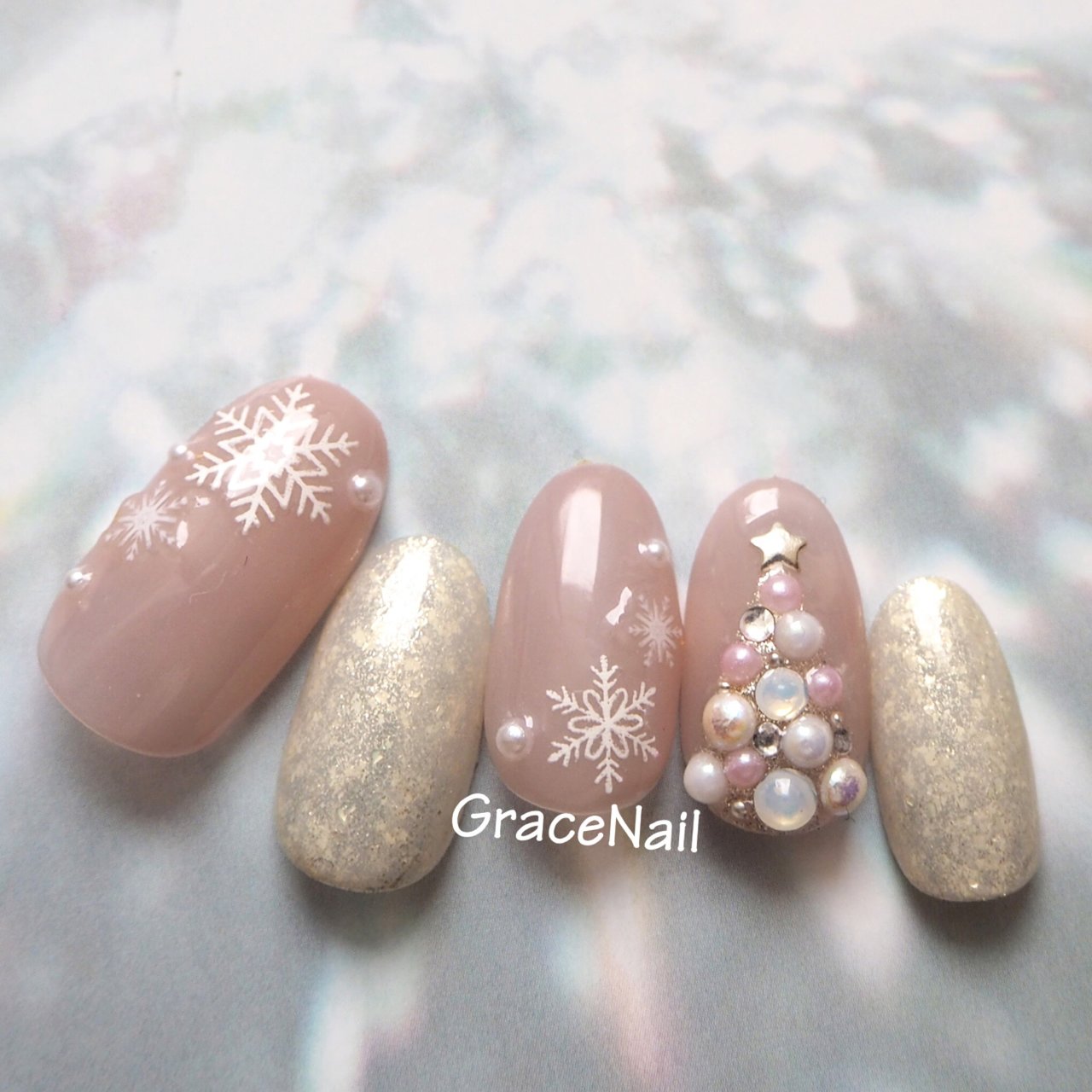 冬 クリスマス パーティー デート ハンド Gracenailのネイルデザイン No ネイルブック