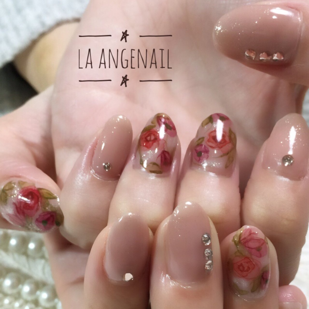 オールシーズン フット ベージュ ジェルネイル お客様 La Angenailのネイルデザイン No ネイルブック