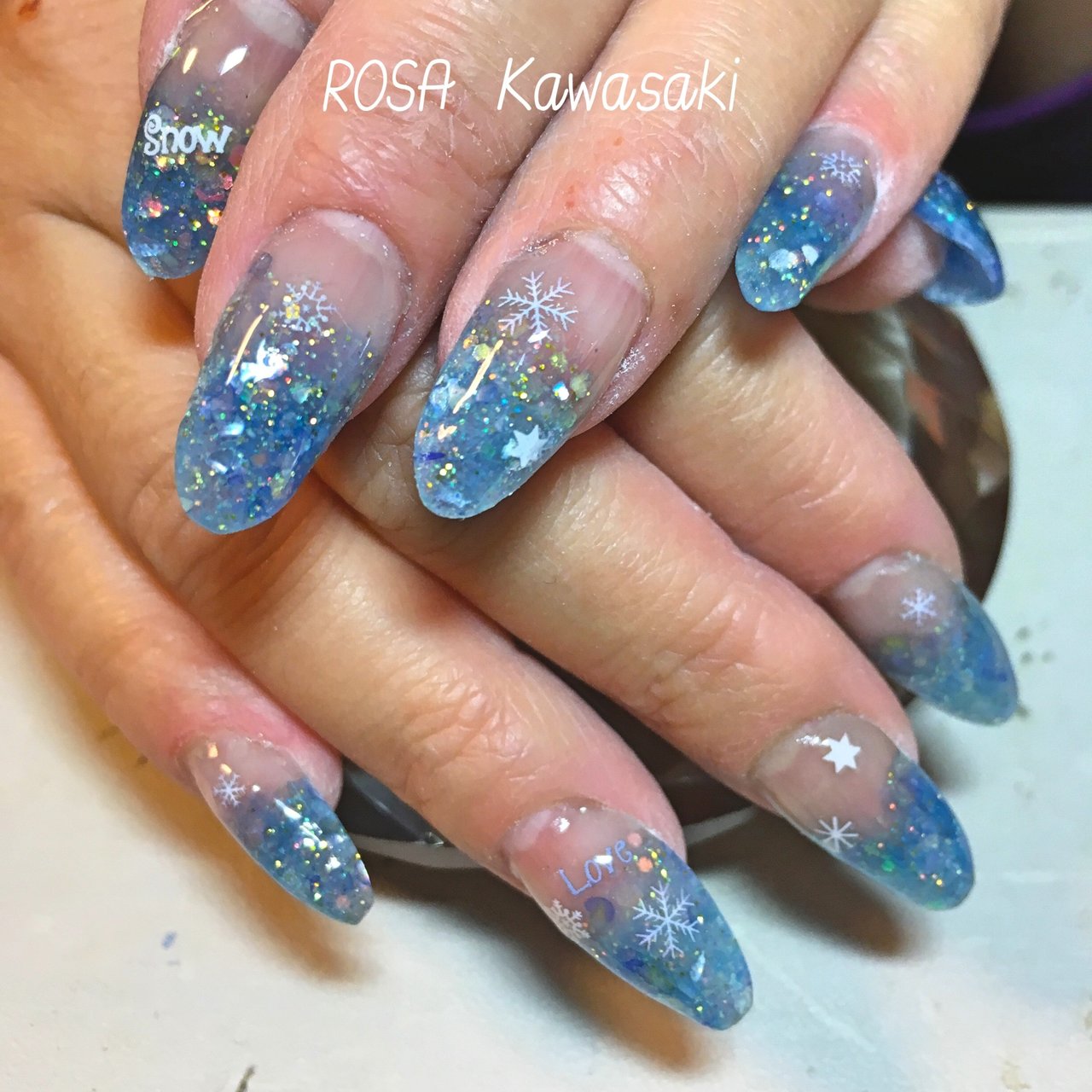 冬 クリスマス パーティー ハンド グラデーション スカルプチュア専門nail Salon Rosa Kawasakiのネイル デザイン No ネイルブック