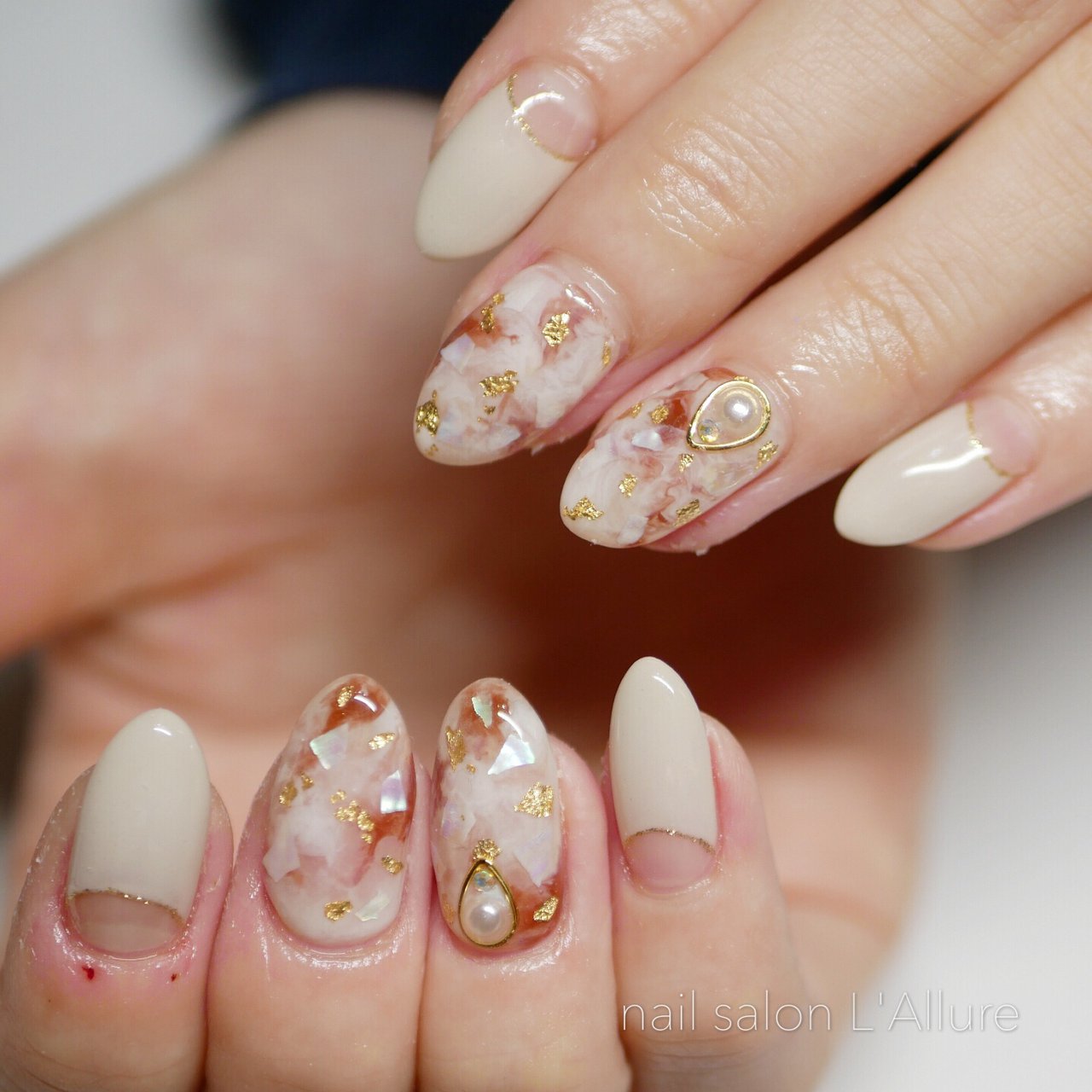 秋 冬 タイダイ 大理石 Nail Salon Lallure のネイルデザイン No ネイルブック