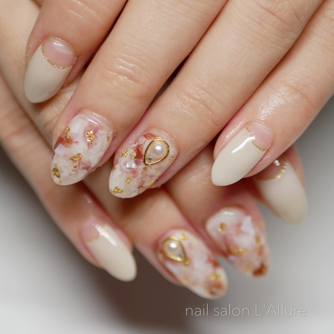 秋 冬 タイダイ 大理石 Nail Salon Lallure のネイルデザイン No ネイルブック