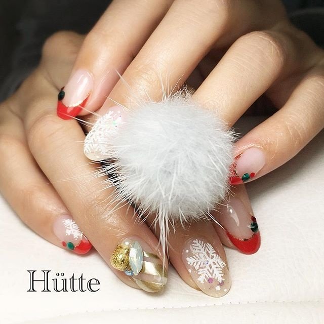冬 クリスマス パーティー デート ハンド Nail Salon Hygge ヒュッゲ のネイルデザイン No ネイルブック