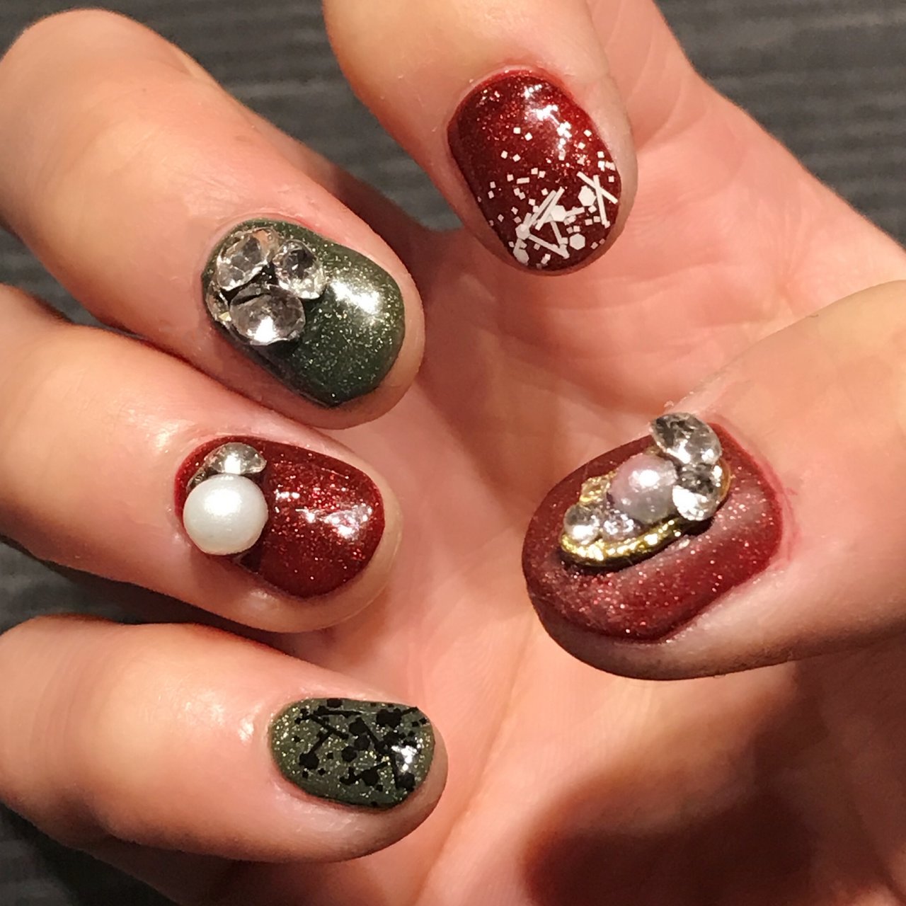 冬 クリスマス ジェル セルフネイル Yuk1 のネイルデザイン No ネイルブック