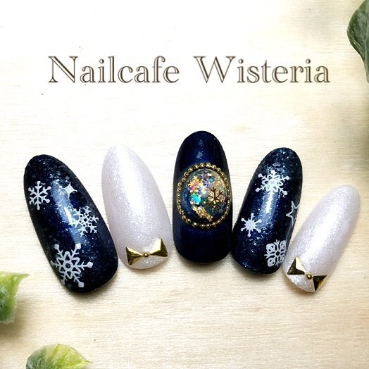 冬 クリスマス ラメ ワンカラー ホワイト Nailcafewisteriaのネイルデザイン No ネイルブック