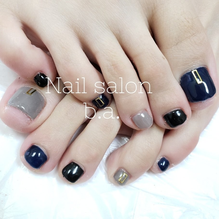 秋 冬 クリスマス パーティー フット Nail Salon B A のネイルデザイン No ネイルブック