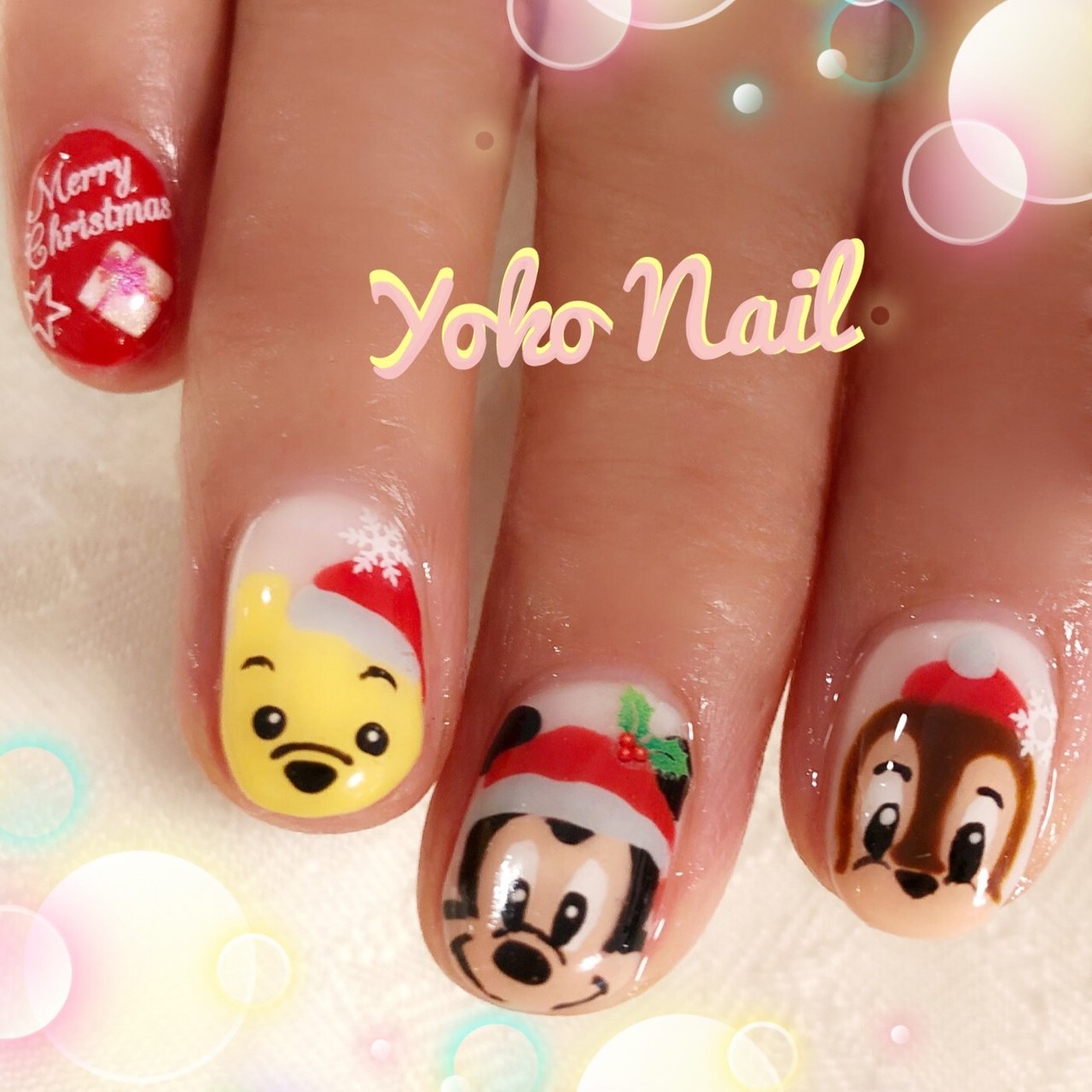 クリスマス パーティー 女子会 キャラクター Yoko Nailのネイルデザイン No ネイルブック