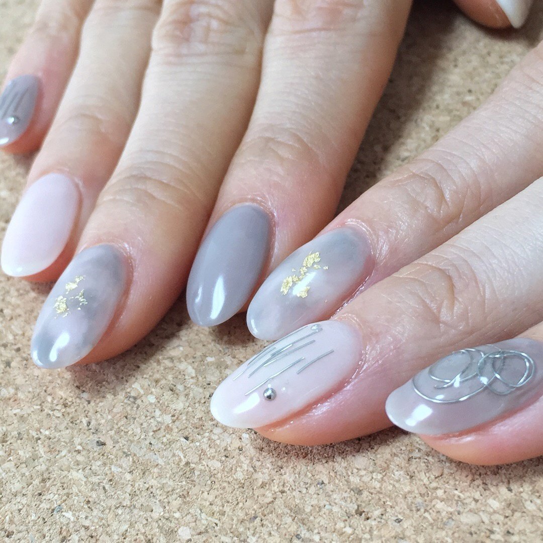 オールシーズン オフィス ブライダル 女子会 ハンド Liko Nail Sapporoのネイルデザイン No ネイルブック