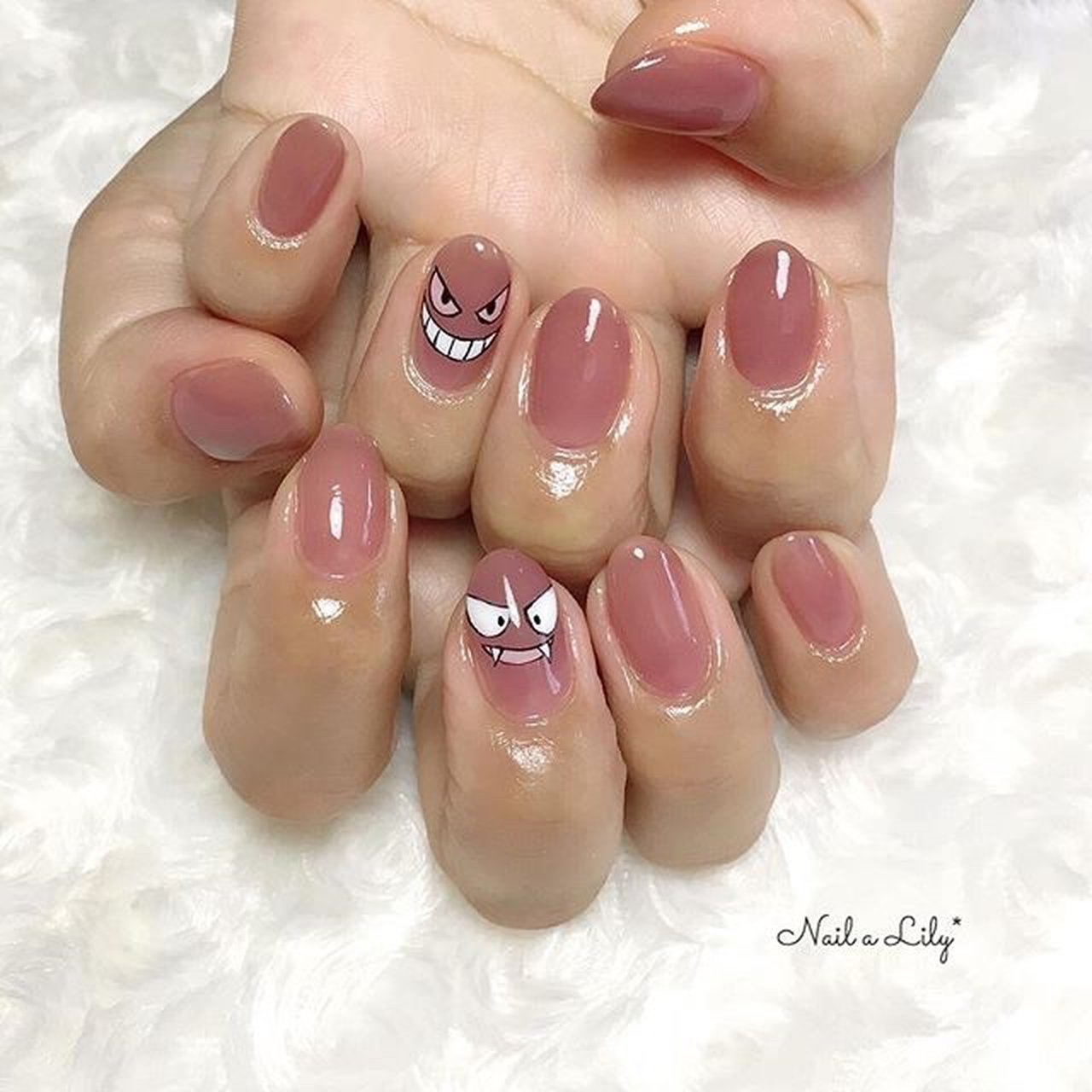 オールシーズン ハンド シンプル キャラクター ボルドー Nailalily ネイルアリリー Akiのネイルデザイン No ネイルブック