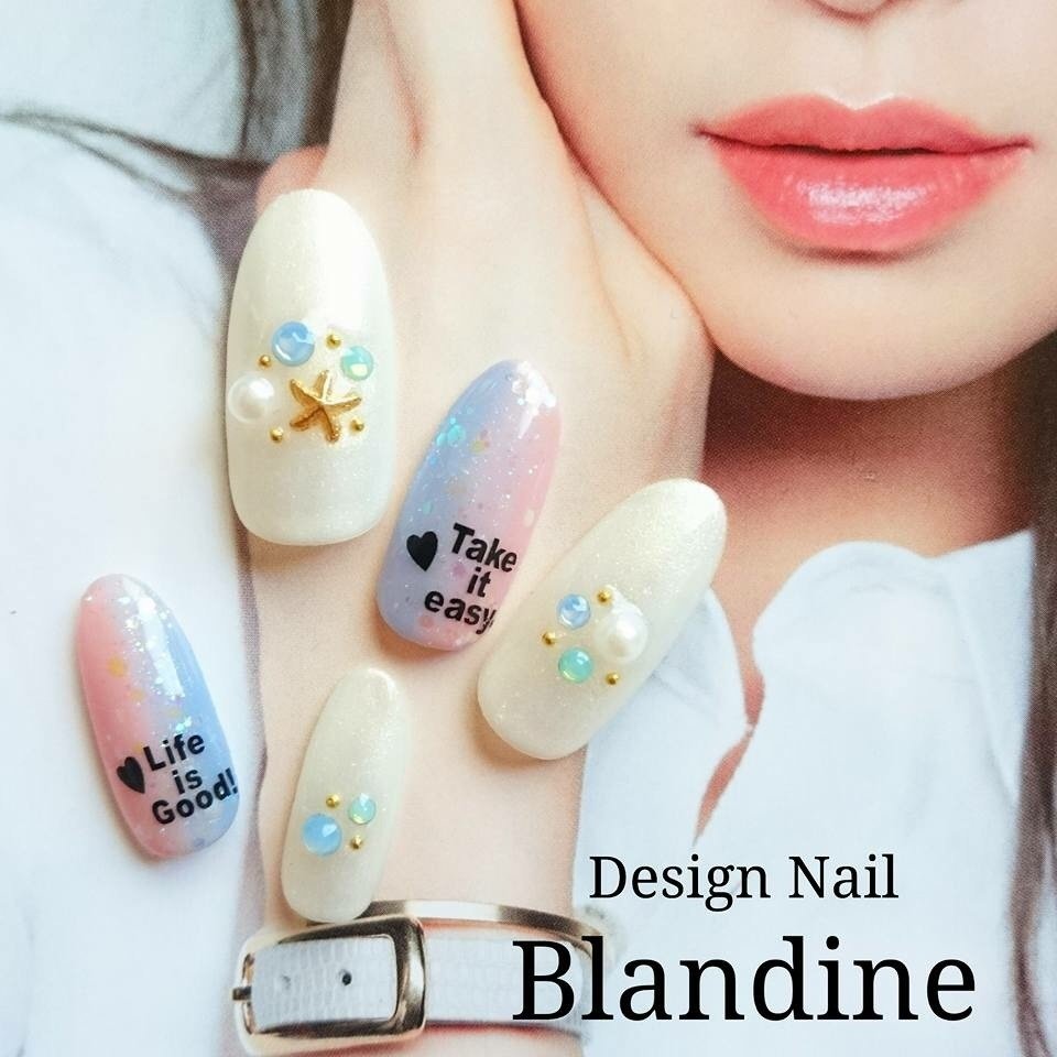 夏 海 リゾート ハンド グラデーション Blandineのネイルデザイン No ネイルブック