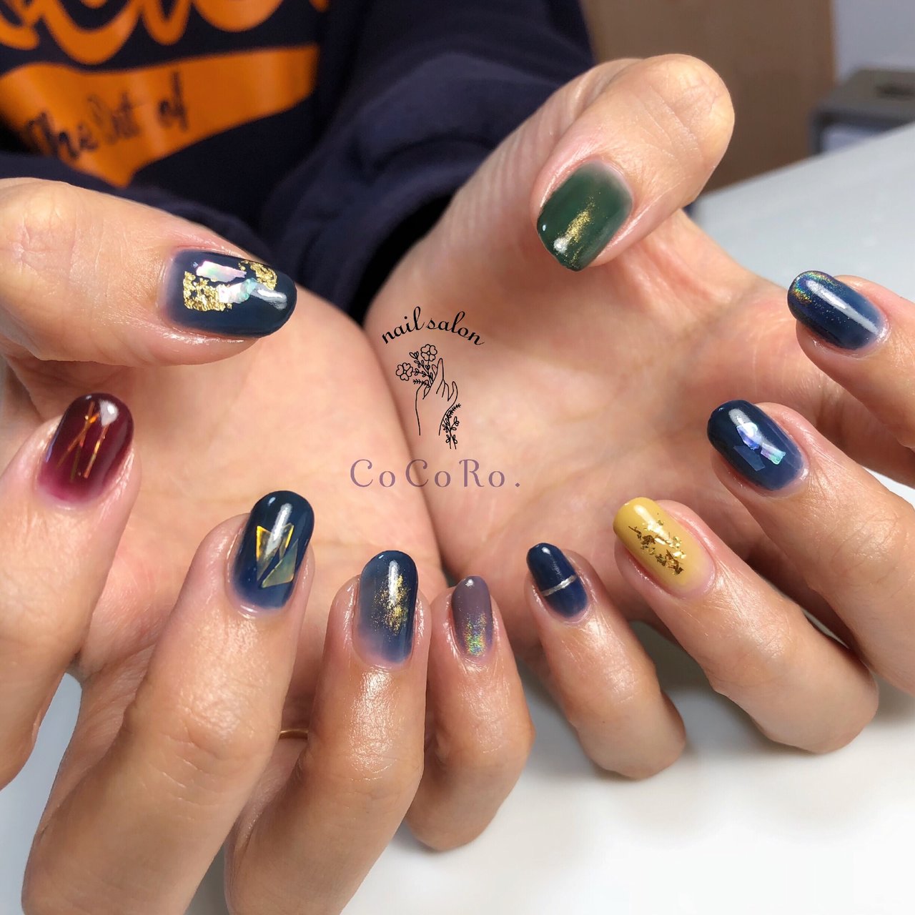 オールシーズン ライブ ハンド ホログラム シェル Cocoroのネイルデザイン No ネイルブック