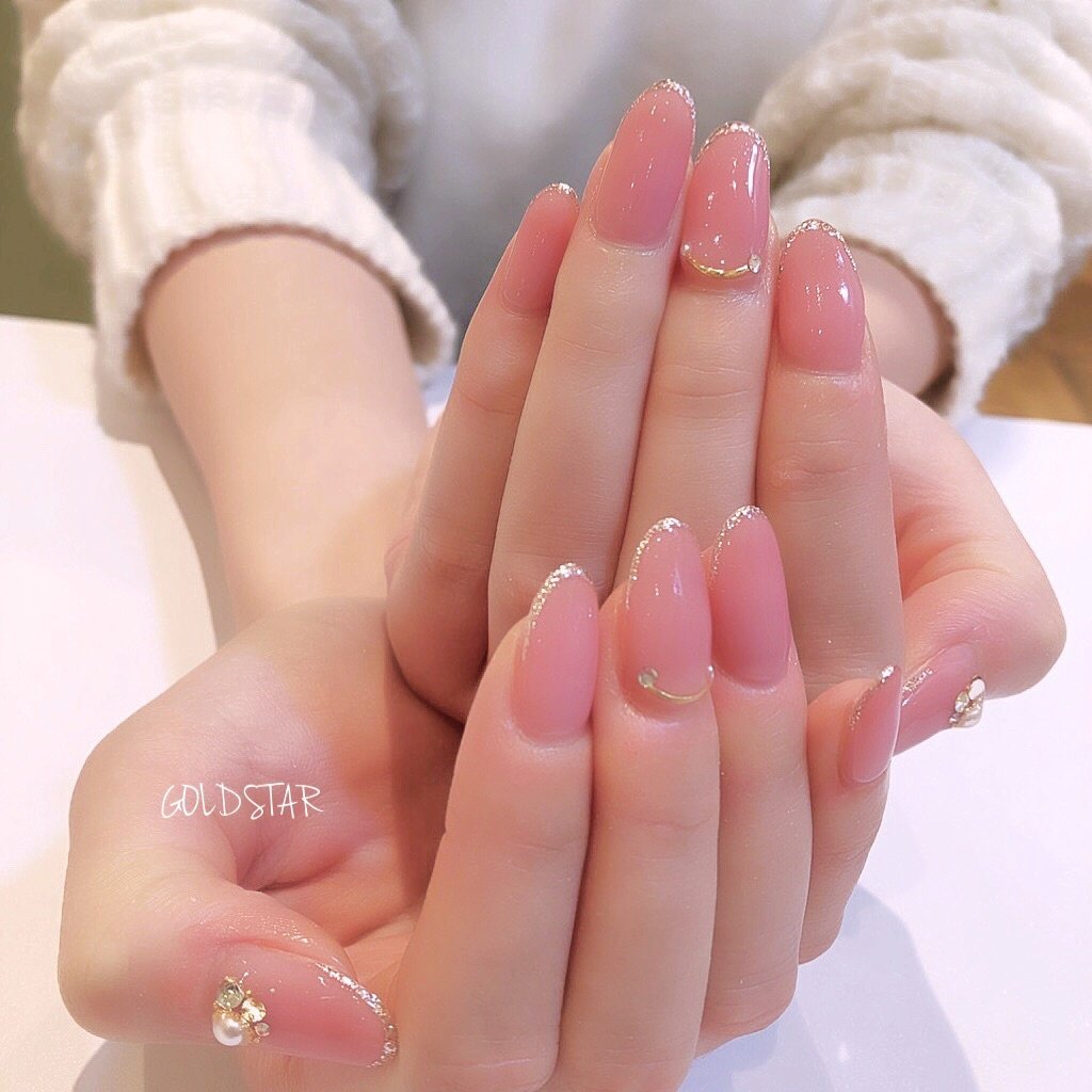 オールシーズン オフィス ブライダル デート ハンド Agloss Nailのネイルデザイン No 3765272 ネイルブック