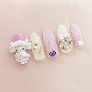 クリスマス ピンク マイメロのネイルデザイン ネイルブック