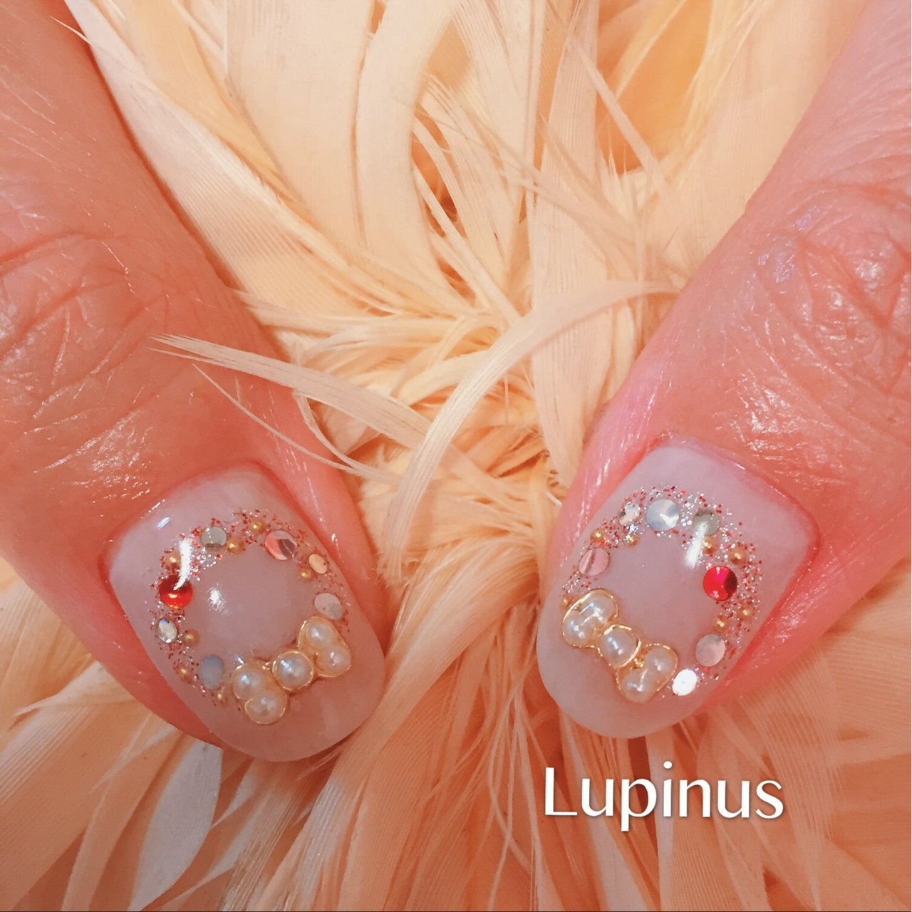 冬 クリスマス パーティー デート ハンド Lupinus Nailのネイル