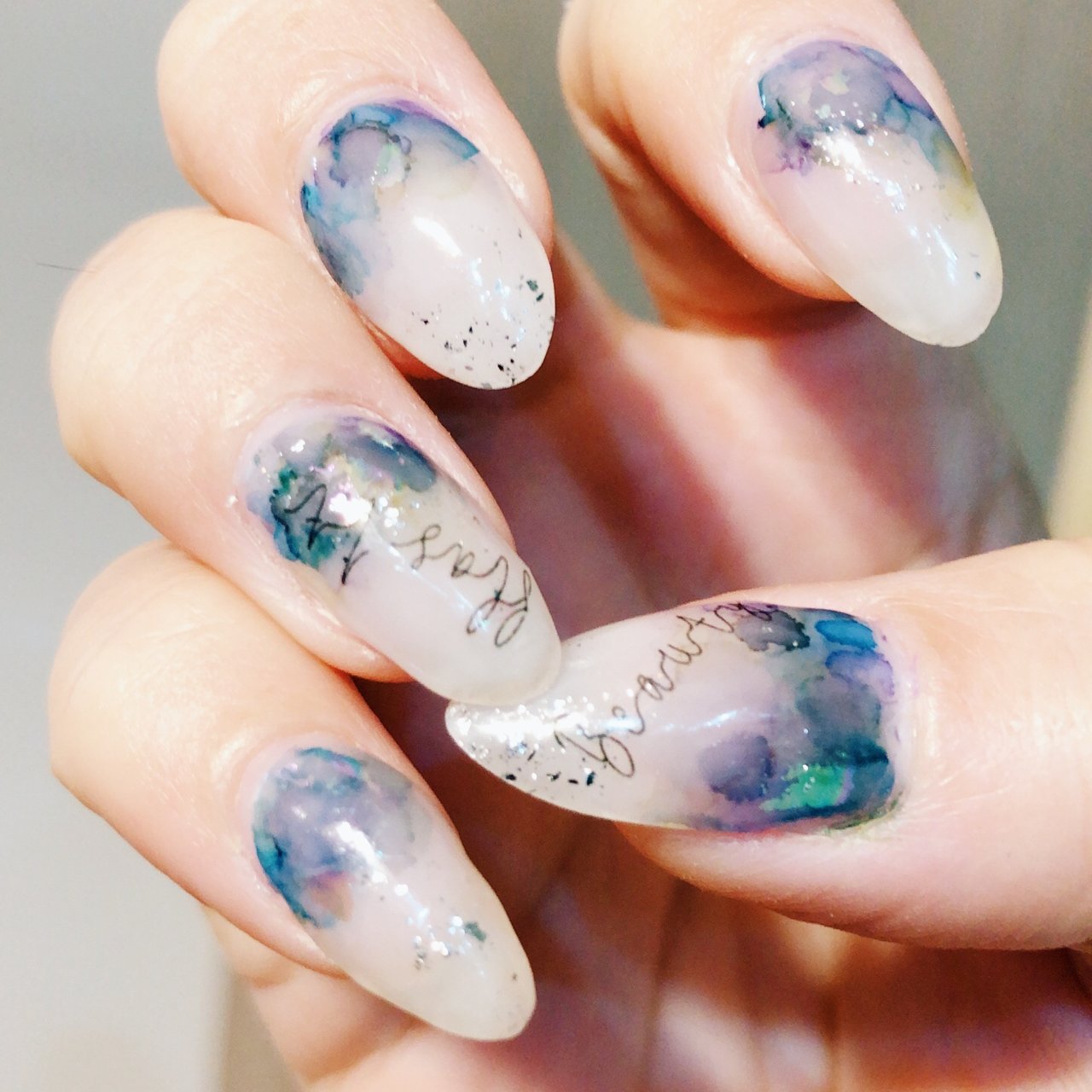 冬 梅雨 海 ハンド 水滴 Nail Eyelash ちゅらのネイルデザイン No ネイルブック