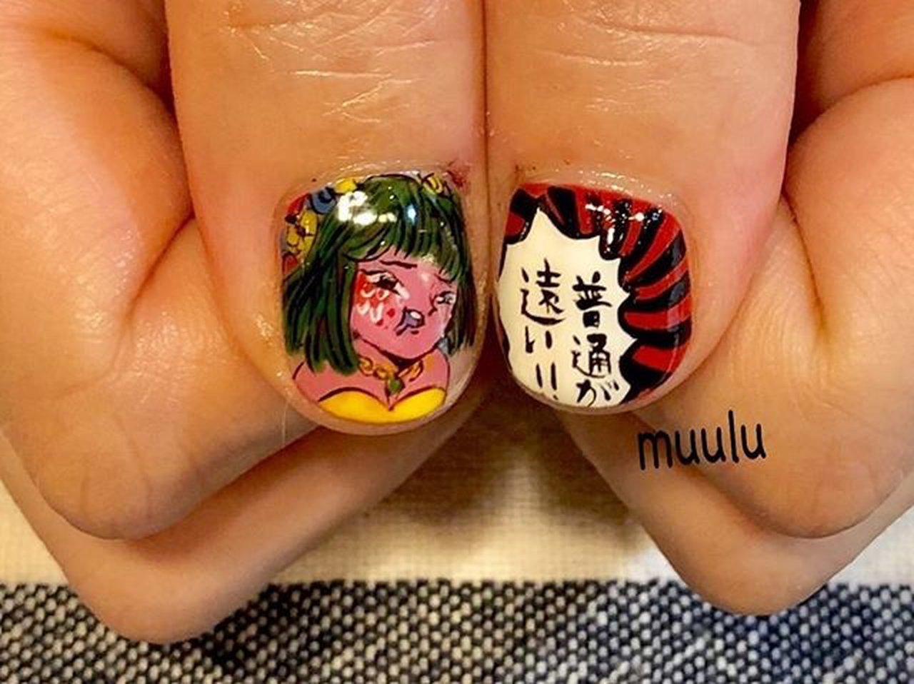 オールシーズン ハンド 痛ネイル キャラクター ジェル Nailsalon Muuluのネイルデザイン No ネイルブック