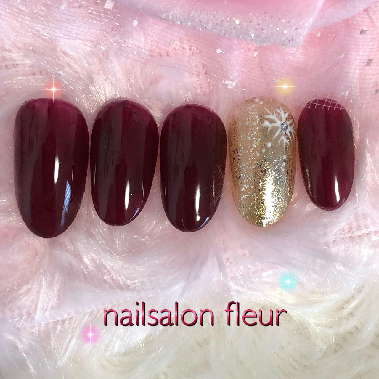 冬 クリスマス パーティー デート ハンド Nailsalon Fleurのネイルデザイン No ネイルブック