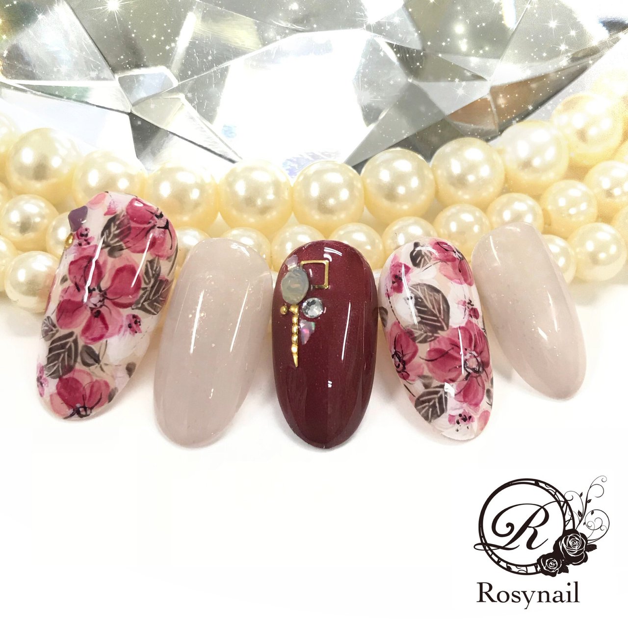 秋 冬 ブライダル パーティー ハンド 町田 成瀬ネイルサロン ロージーネイルのネイルデザイン No ネイルブック