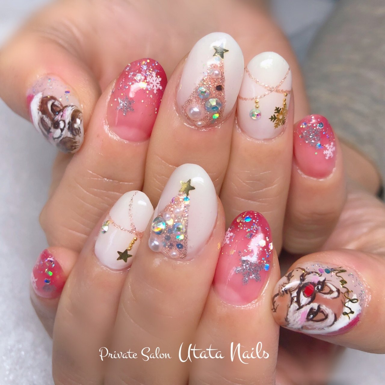 冬 旅行 クリスマス ホワイト クリア Utata Nailのネイルデザイン No ネイルブック