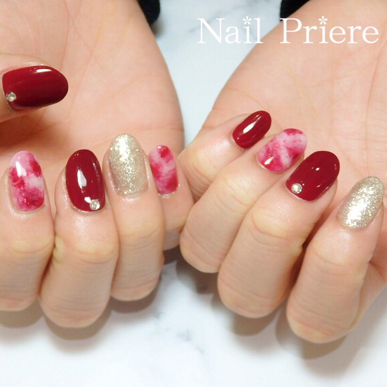 秋 冬 成人式 クリスマス ハンド Nail Priereのネイルデザイン No 3779685 ネイルブック