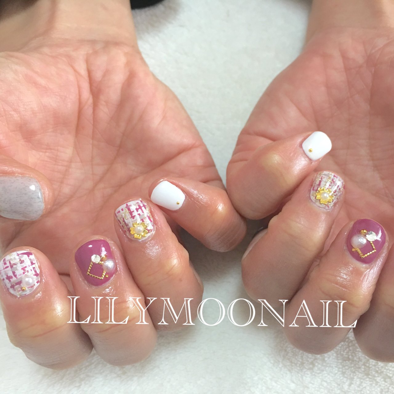 春 秋 冬 ハンド ツイード Lilymoonailのネイルデザイン No ネイルブック