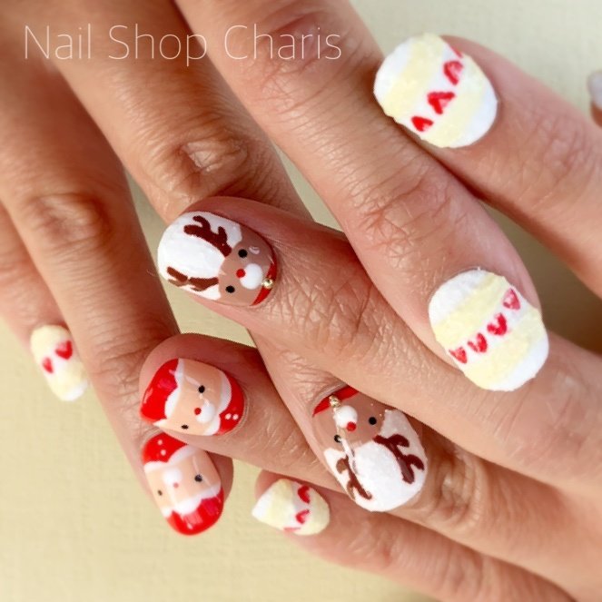 冬 クリスマス デート 女子会 ハンド Nail Shop Charisのネイルデザイン No ネイルブック