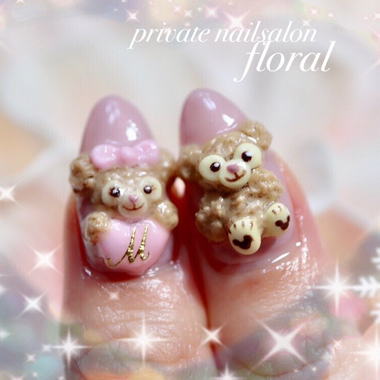 オールシーズン パーティー デート 女子会 キャラクター Private Nailsalon Floral M のネイル デザイン No ネイルブック