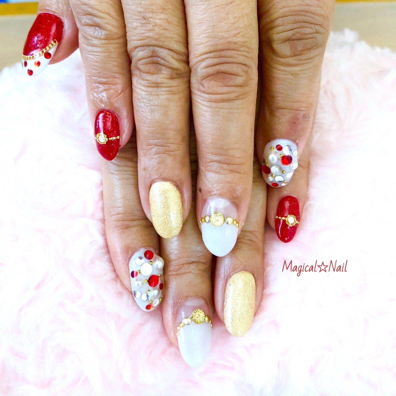 冬 お正月 バレンタイン クリスマス ハンド Magical Nailのネイルデザイン No ネイルブック