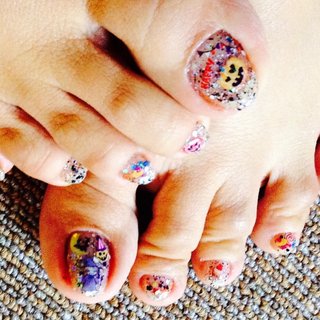 クリア ペディキュア セルフネイルのネイルデザイン ネイルブック