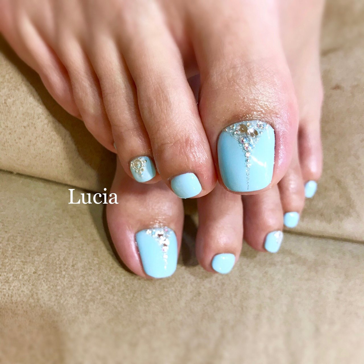 夏 冬 オールシーズン パーティー フット Nail Luciaのネイルデザイン No ネイルブック