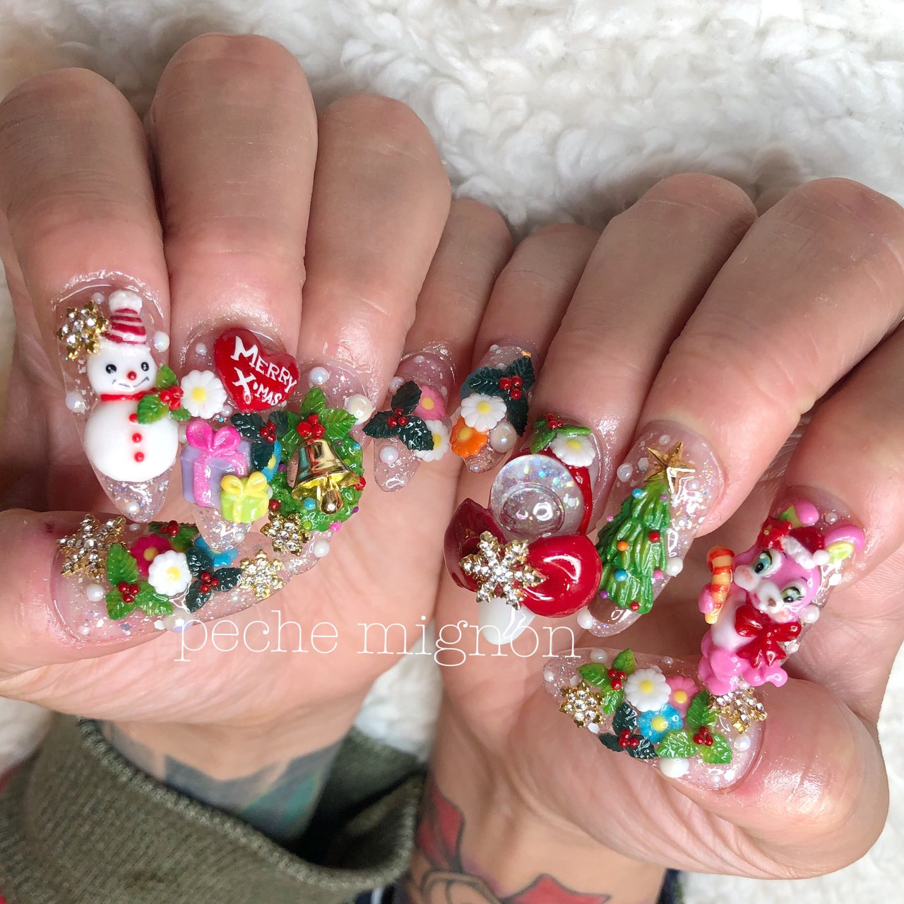 クリスマス 3Dパーツ クリスマスネイル 3Dネイル