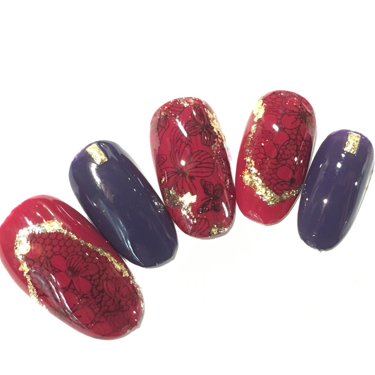 冬 成人式 ハンド レトロ 和柄 斉藤のネイルデザイン No ネイルブック