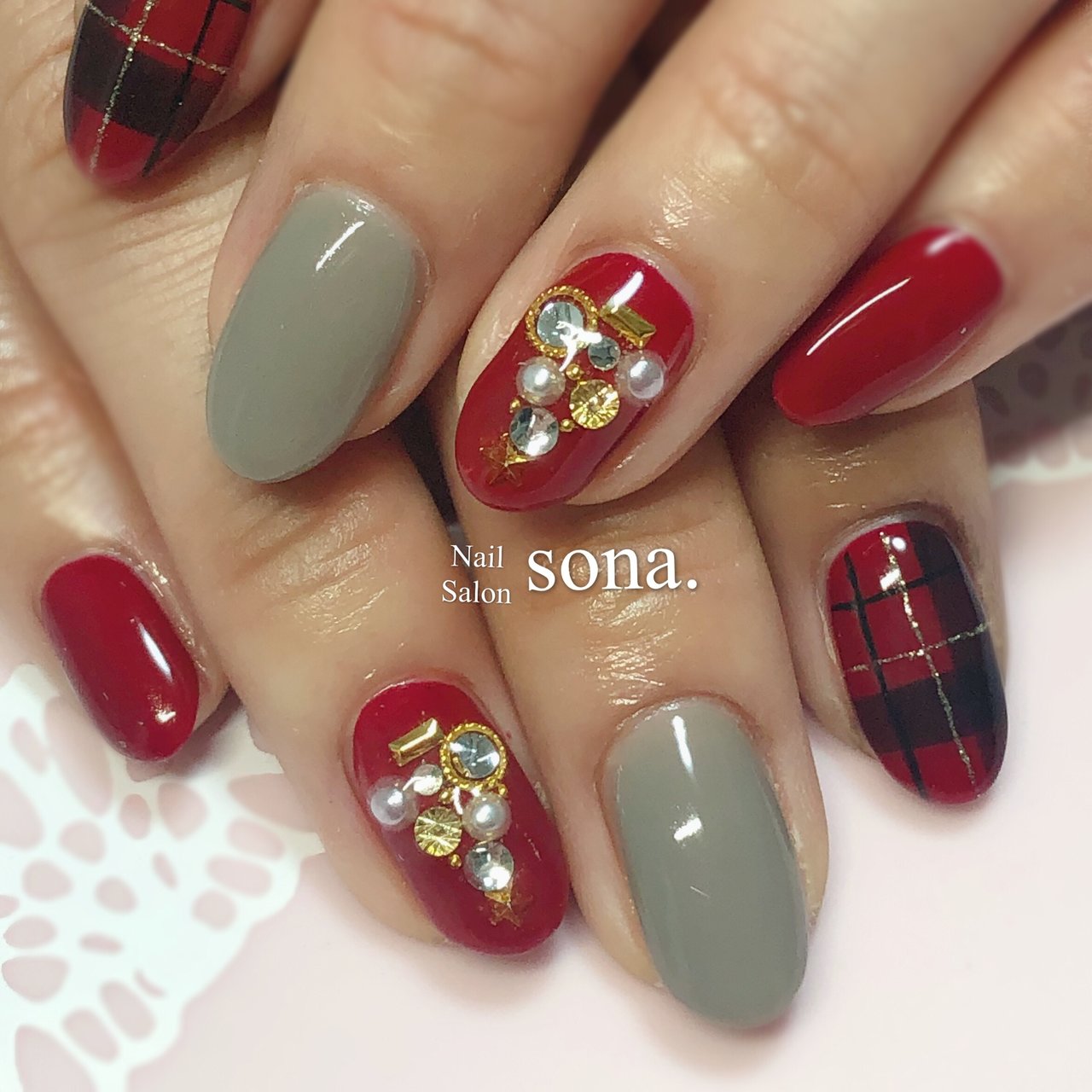 冬 クリスマス パーティー デート ハンド Sona ソナ のネイルデザイン No ネイルブック