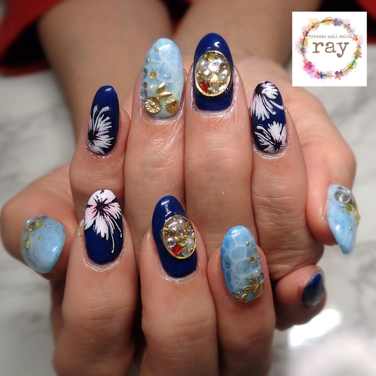 冬 旅行 リゾート ハンド ビジュー Private Nail Salon Rayのネイルデザイン No 3789686 ネイルブック