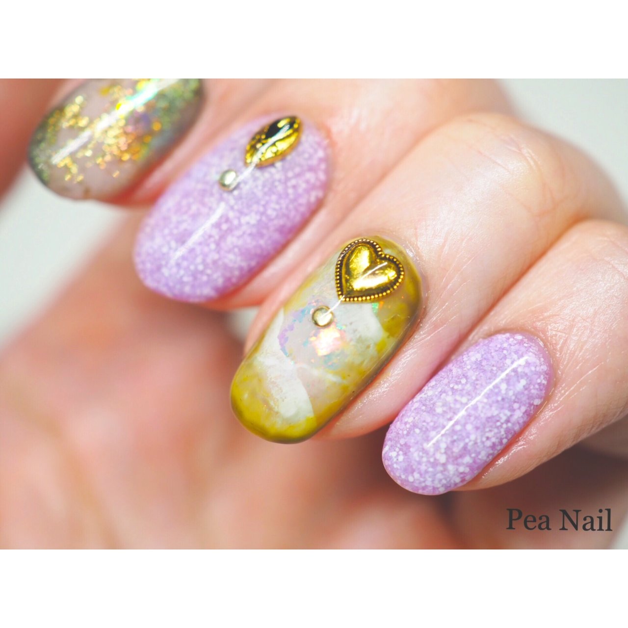 オールシーズン ハンド ワンカラー ピーコック シースルー Pea Nail Makoのネイルデザイン No ネイルブック