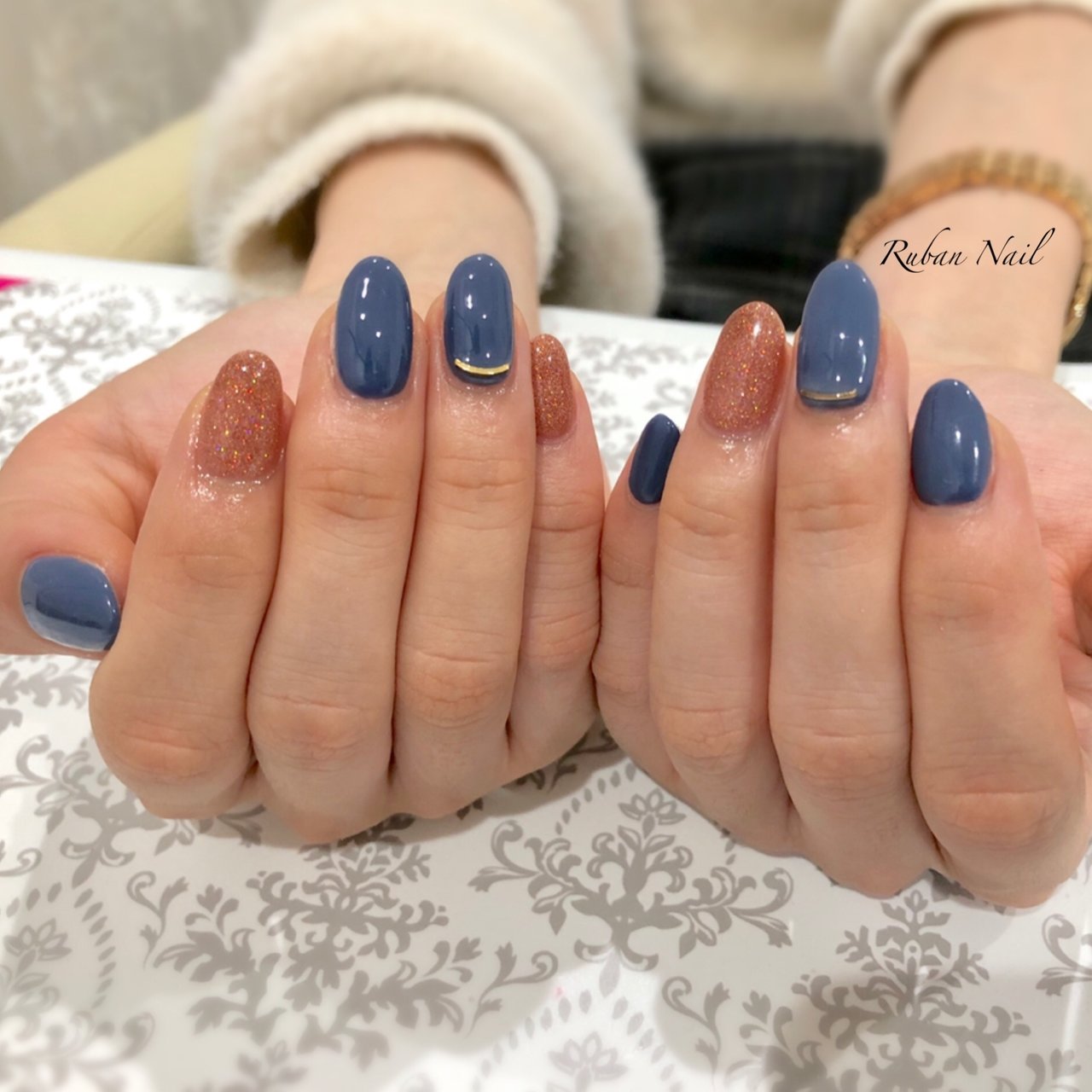 秋 冬 パーティー 女子会 ハンド Ruban Nailのネイルデザイン No ネイルブック