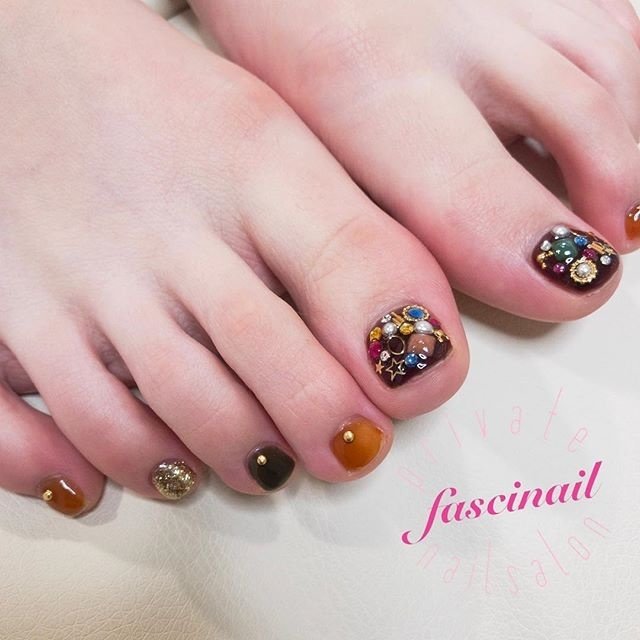 フット ビジュー デコ ジェル Fascinailのネイルデザイン No ネイルブック