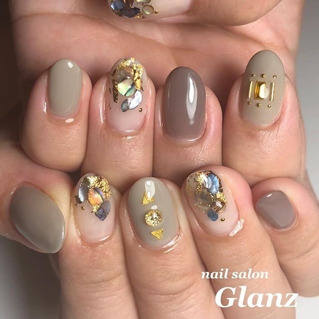 秋 シェル グレージュ ジェル お客様 Tomomi Satoのネイルデザイン No ネイルブック