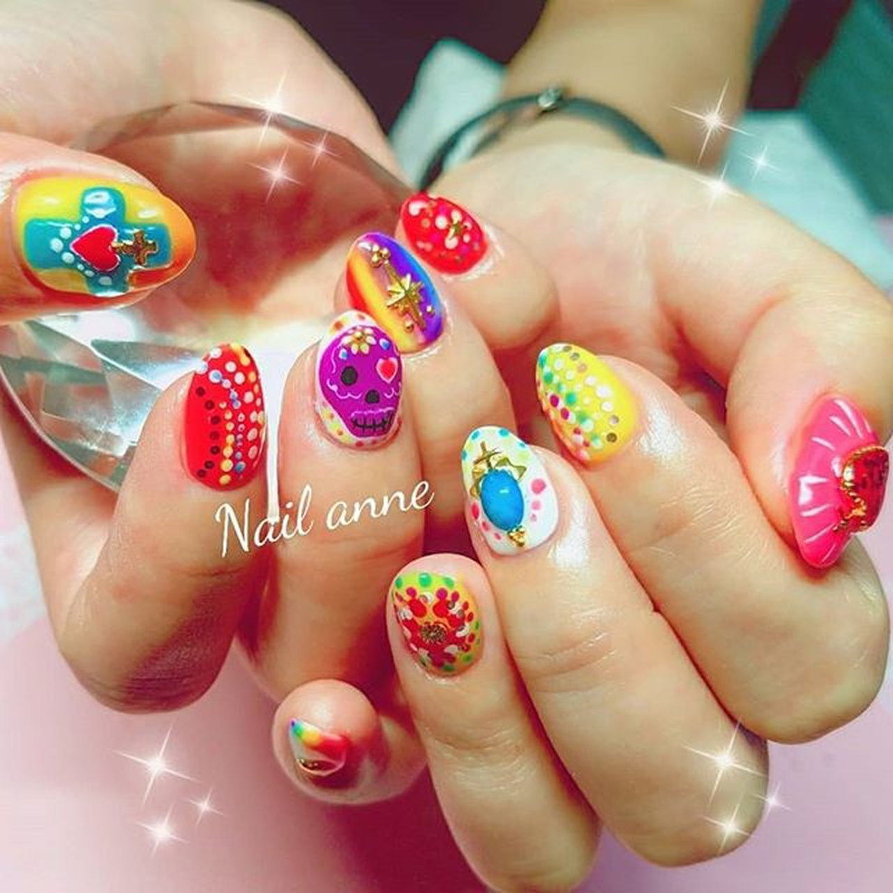 夏 ライブ パーティー ハンド エスニック Nail Anneのネイルデザイン No ネイルブック